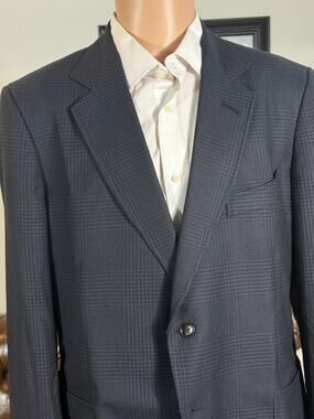 Tom Ford Blue O'Connor Houndstooth Blazer 52IT 42R US Wool Sportcoat EUC